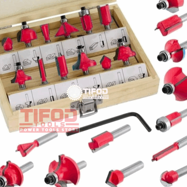 12pcs 8mm Router Bit Set Trimming Straight Milling Cutter Wood - Tifod ...