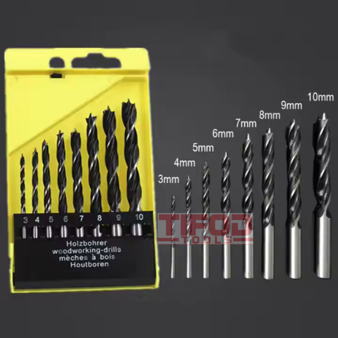 Spur Point Twist Wood Metric Drill Bits - Tifod Tools