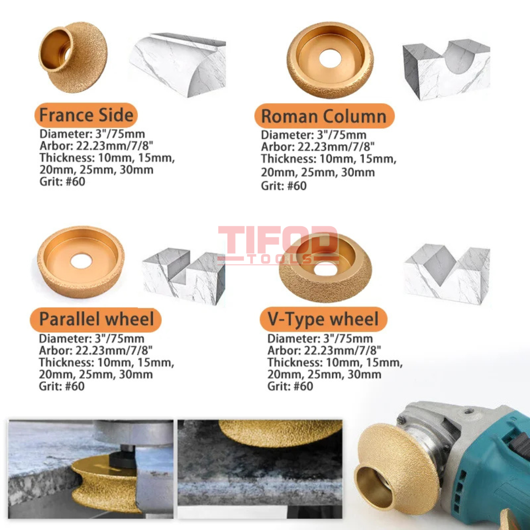 Stone Profile Wheel Vacuum Brazed Diamond Grinding Cup Wheel Diamond Tools - Image 5