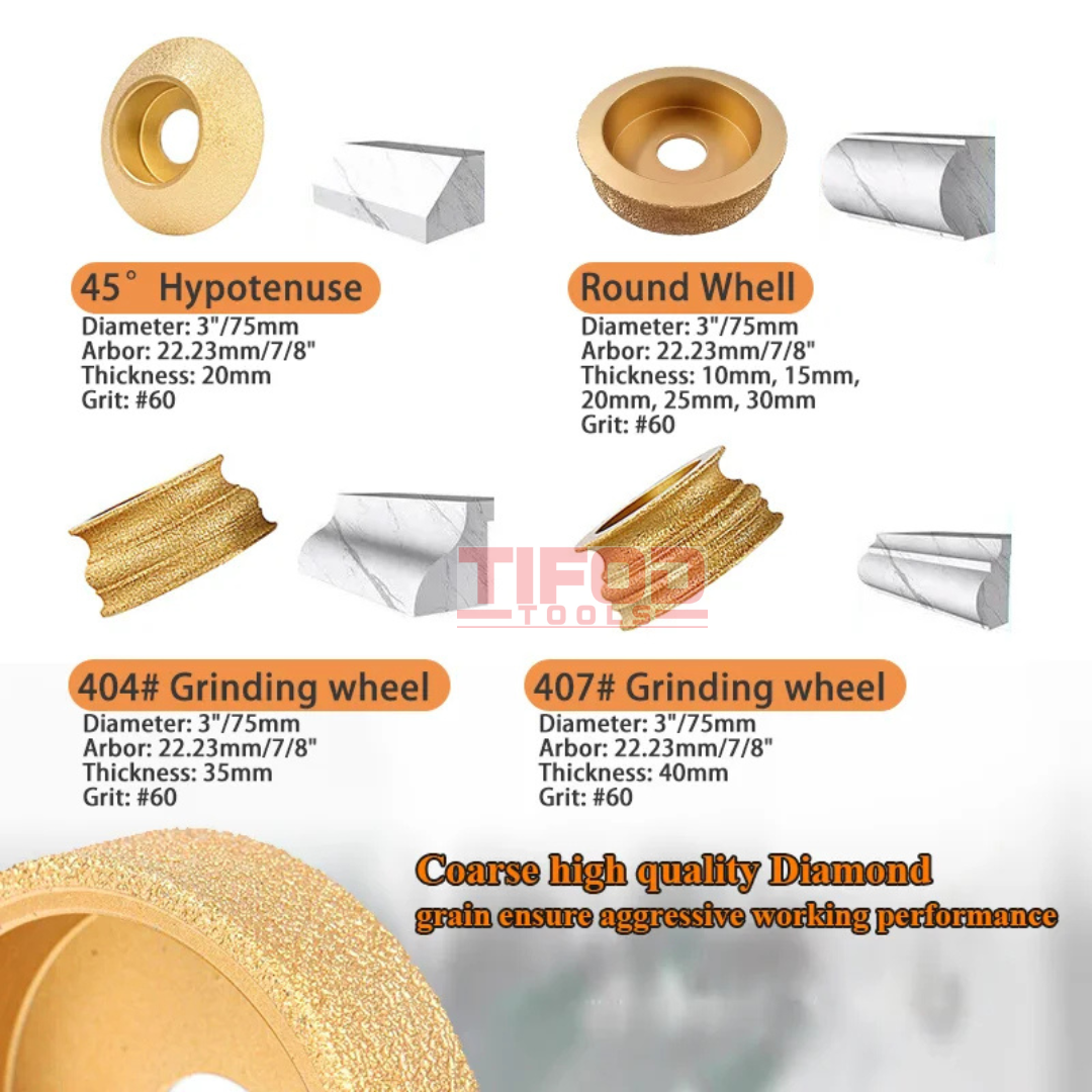 Stone Profile Wheel Vacuum Brazed Diamond Grinding Cup Wheel Diamond Tools - Image 4