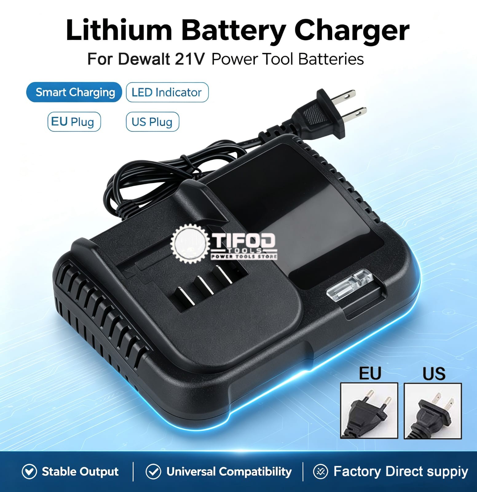 lithium battery charger for dewalt 21v - Image 2