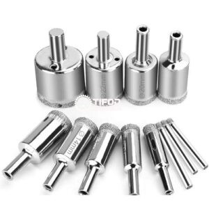 Diamond 12PCS Glass Hole Saw Set